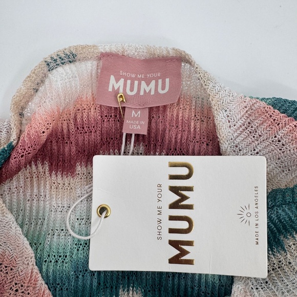 Show Me Your Mumu Top Women Medium NEW Long Bell Sleeve Open Knit Boho Hippie - Picture 8 of 12